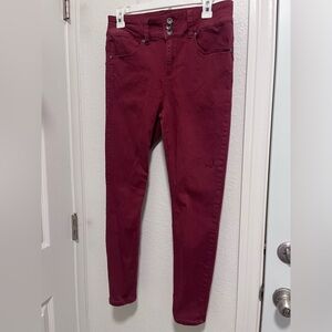 HOT TOPIC HT DENIM HI-Rise Supper Skinny old red, size 11